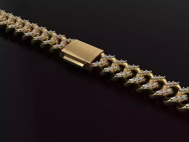 Cuban Diamond Chain Bracelet Necklace Link SIZE 8MM Width