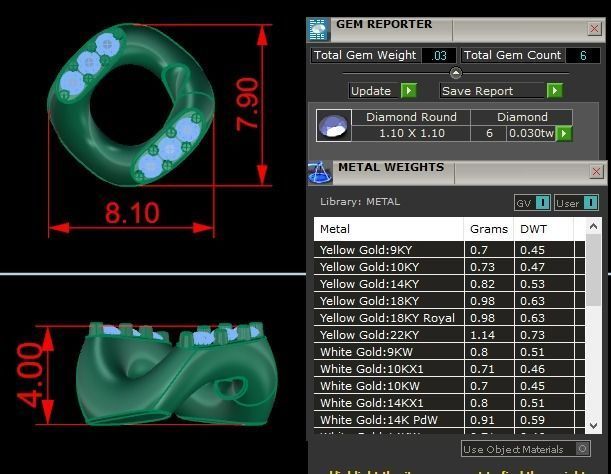 Cuban Diamond Chain Bracelet Necklace Link SIZE 8MM Width 3D print model_7