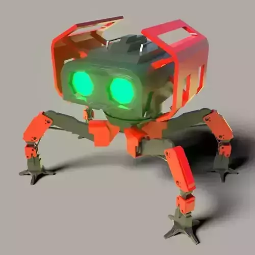 Robot orange with eyes