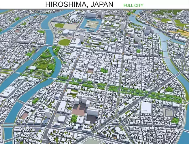 Hiroshima City in Japan 70km