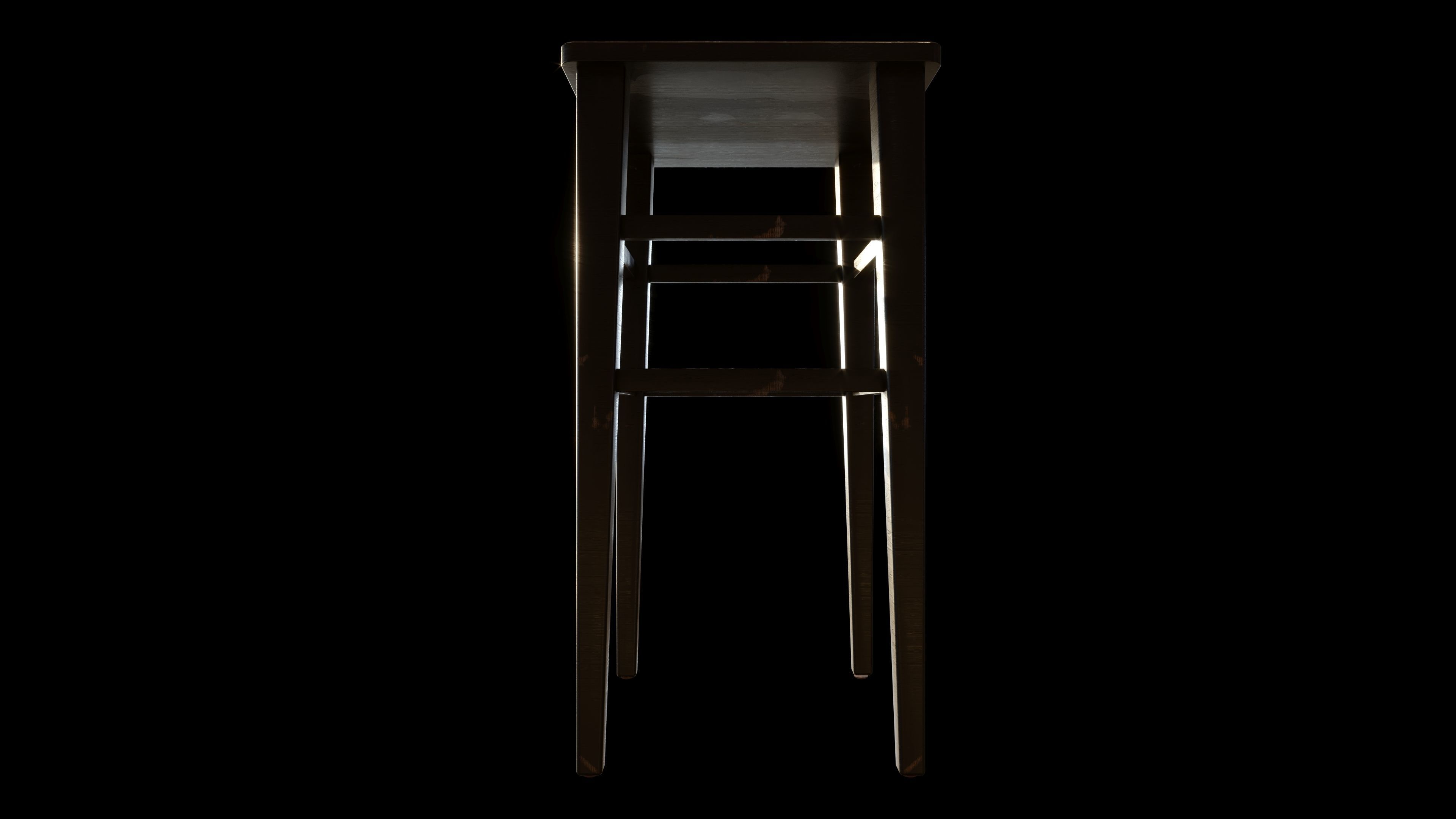 Vintage Bar Stool 3D model_4