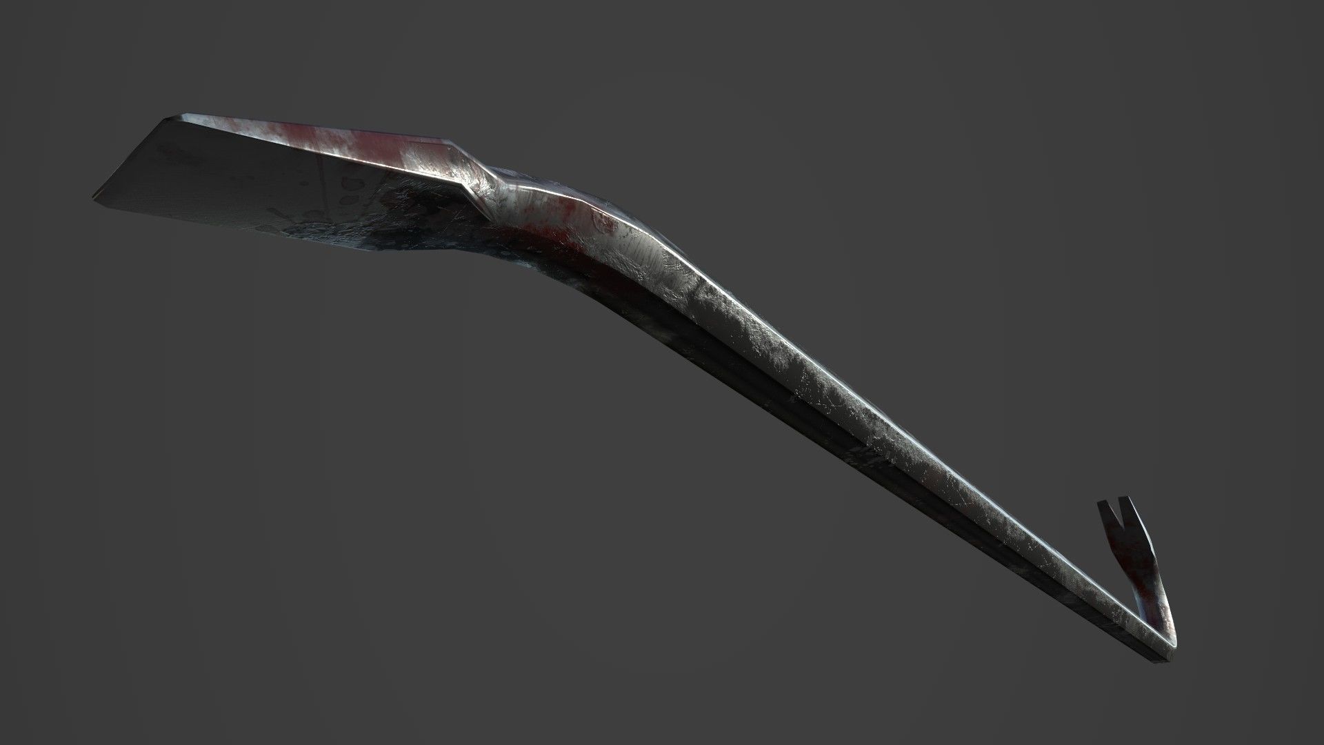 Crowbar five color options Low-poly 3D model_7