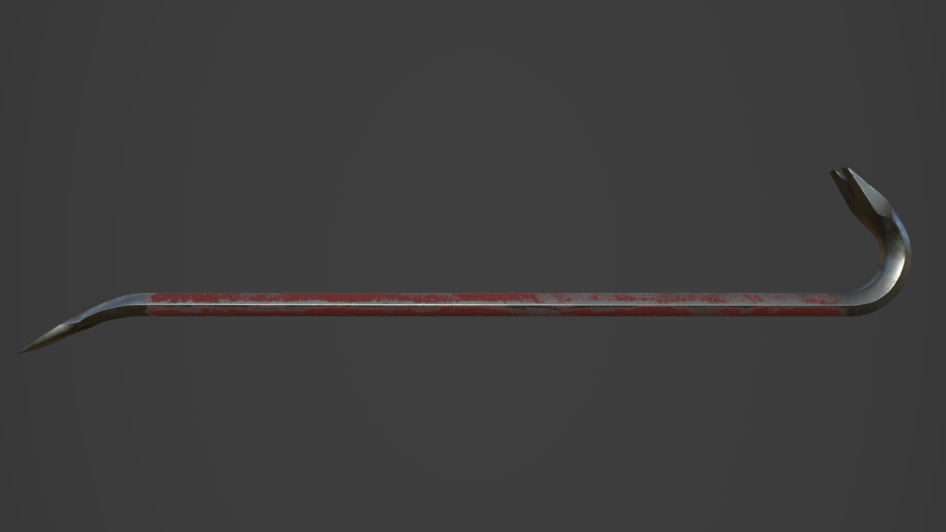 Crowbar five color options Low-poly 3D model_20