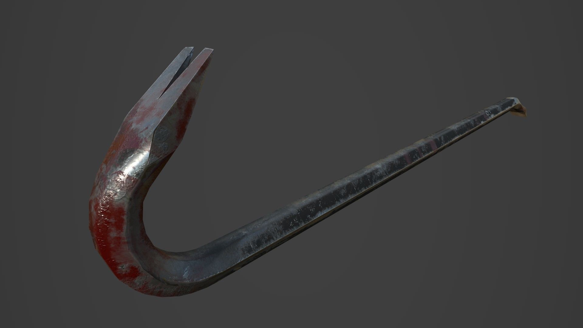Crowbar five color options Low-poly 3D model_12