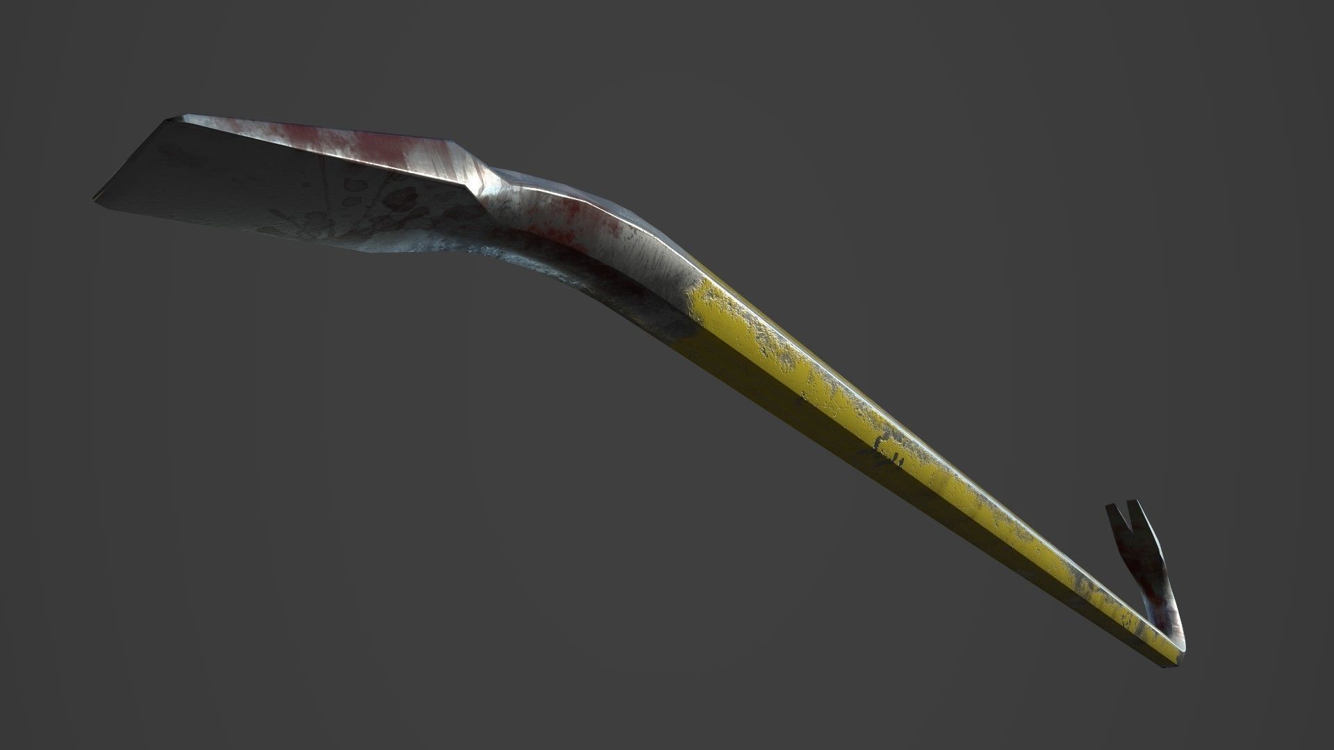 Crowbar five color options Low-poly 3D model_6
