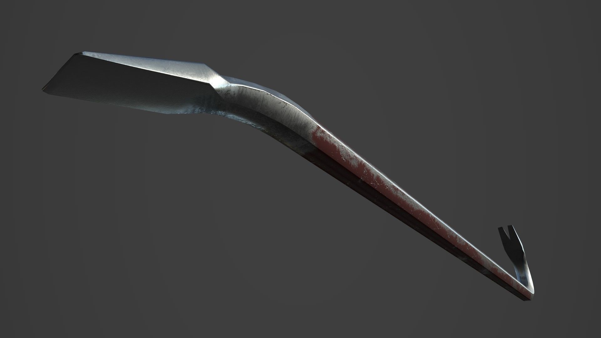 Crowbar five color options Low-poly 3D model_5
