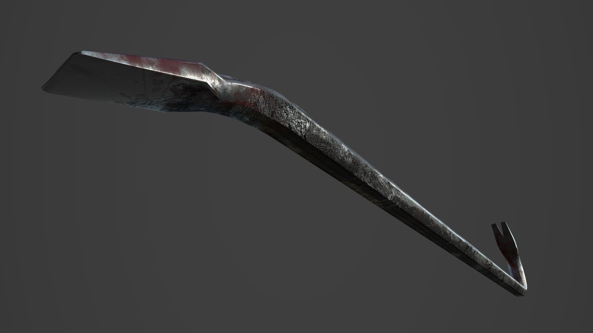 Crowbar five color options Low-poly 3D model_4