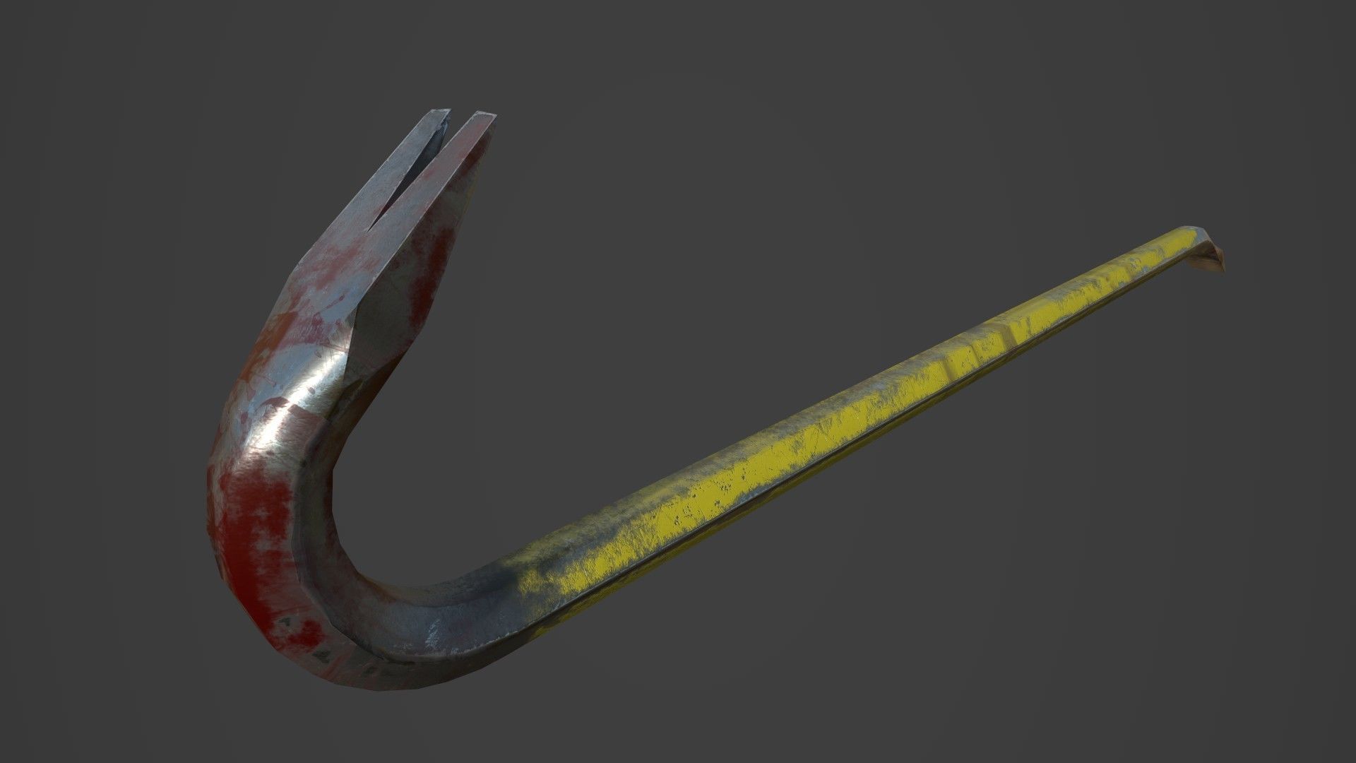 Crowbar five color options Low-poly 3D model_11