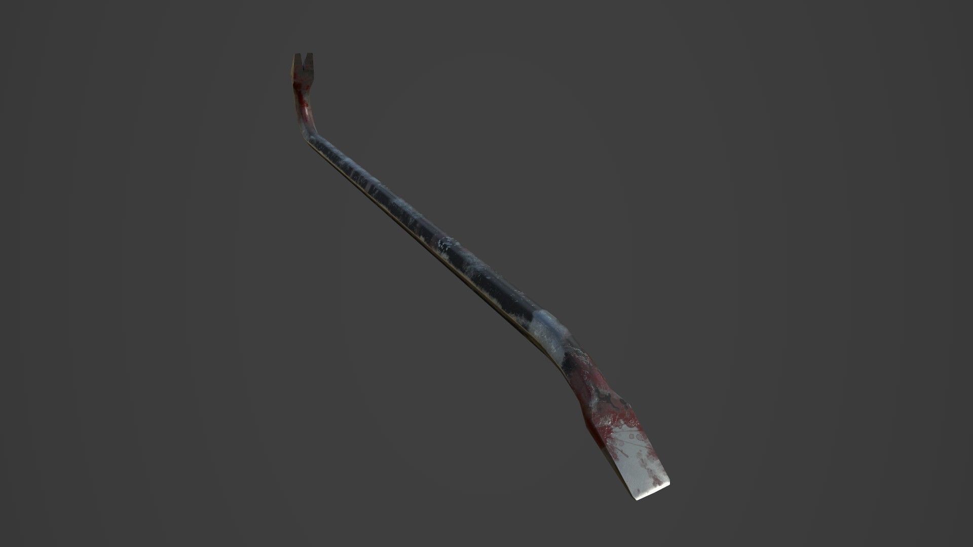 Crowbar five color options Low-poly 3D model_17