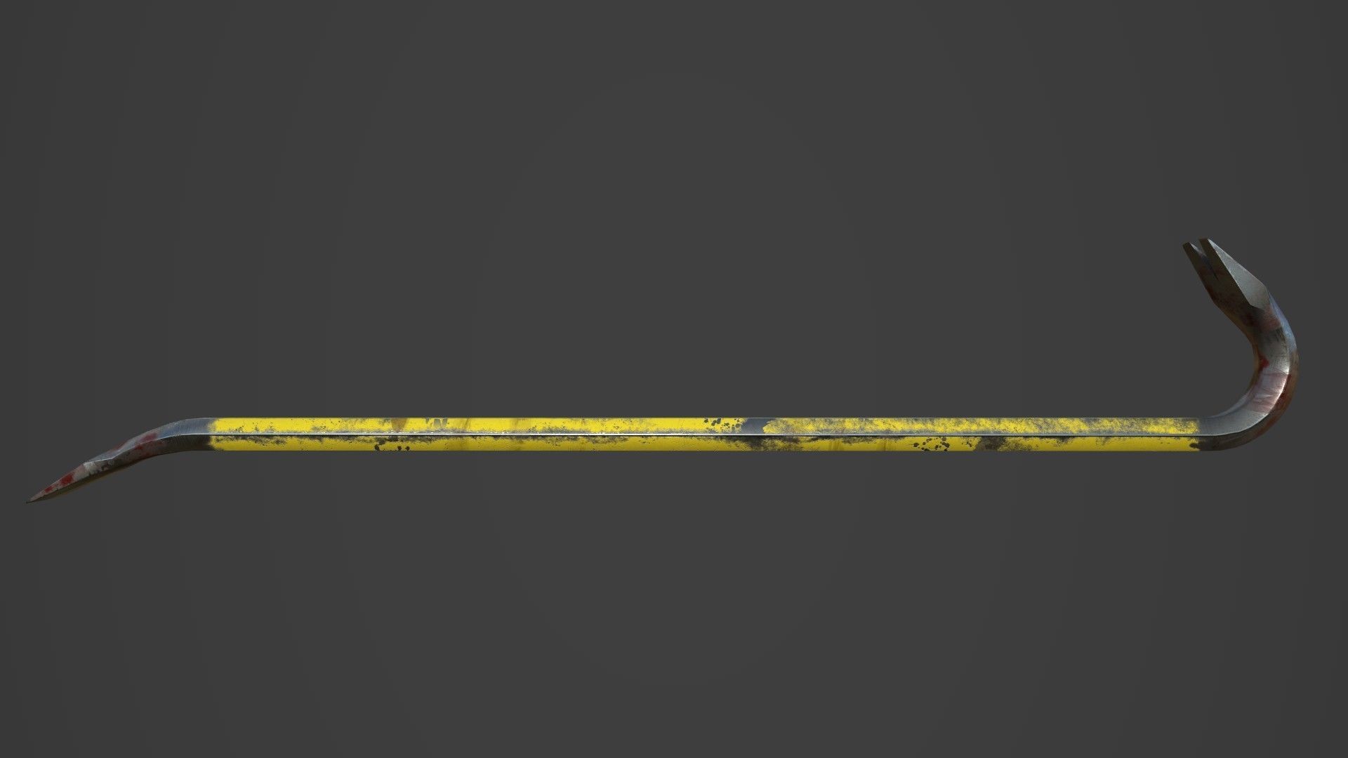 Crowbar five color options Low-poly 3D model_21