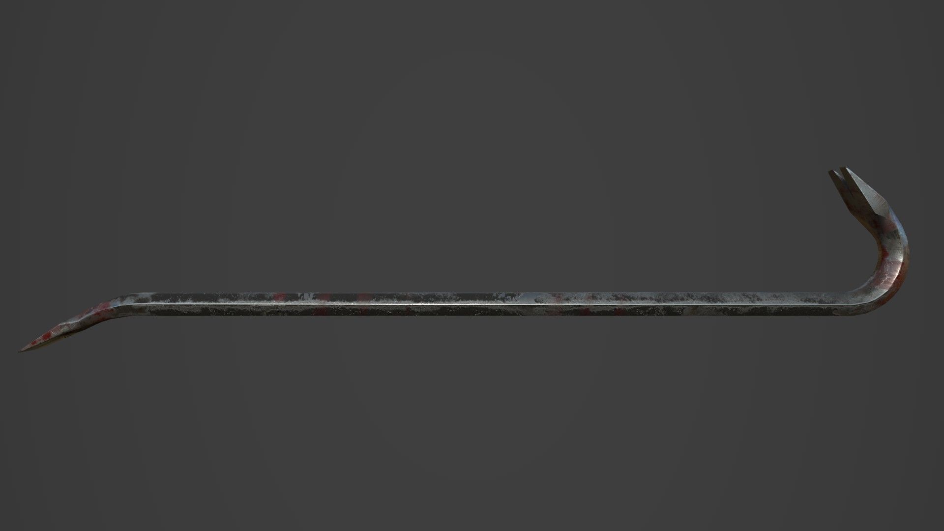 Crowbar five color options Low-poly 3D model_22