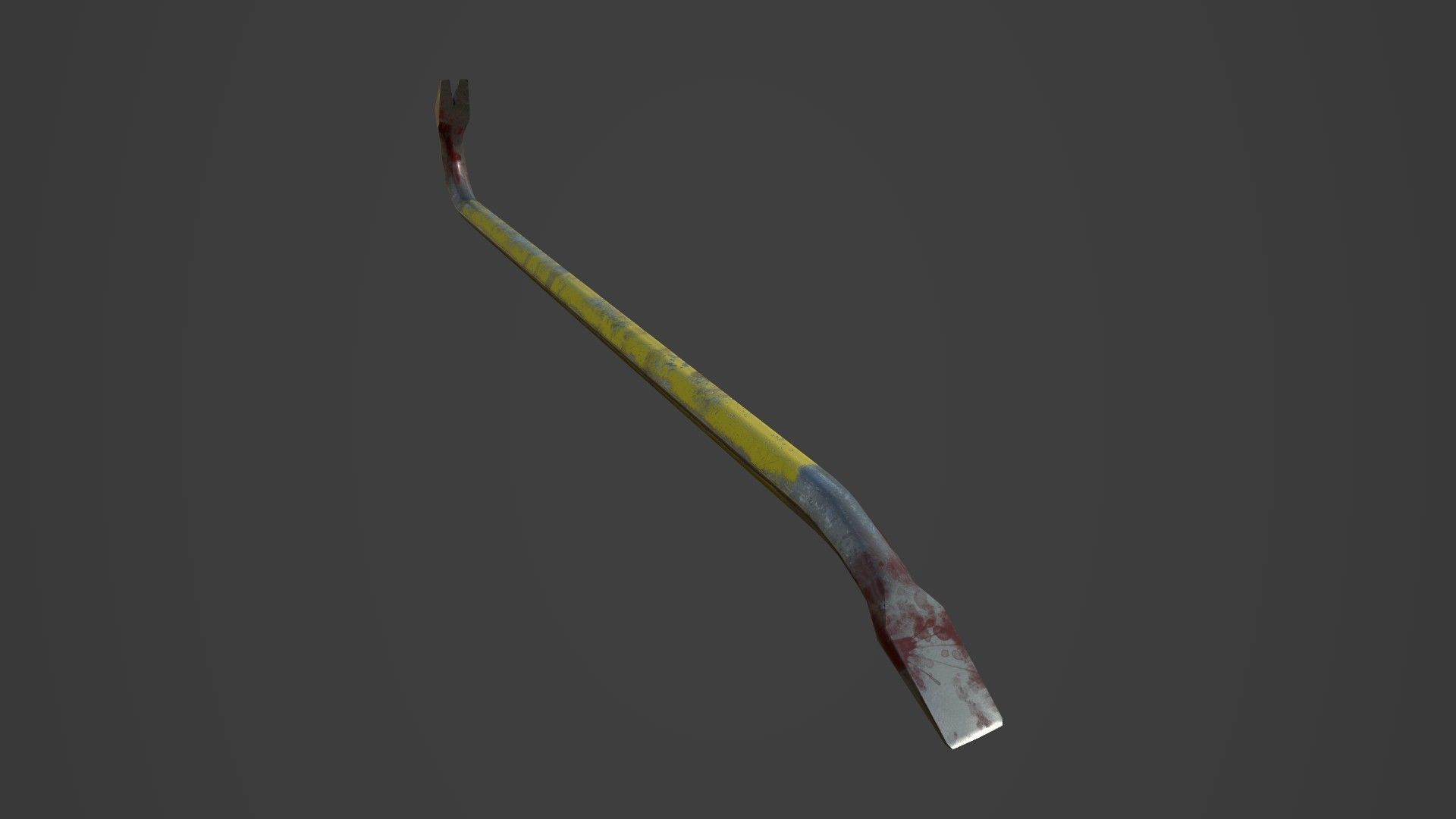 Crowbar five color options Low-poly 3D model_16