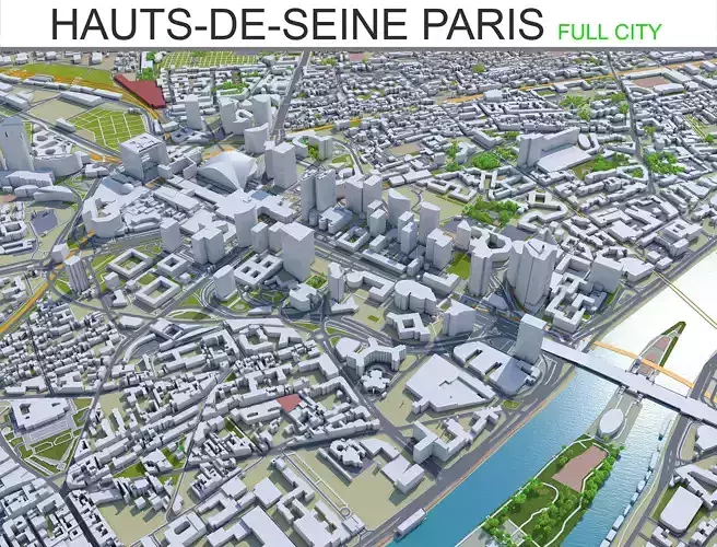 Hauts de Seine City in Greater Paris 50km