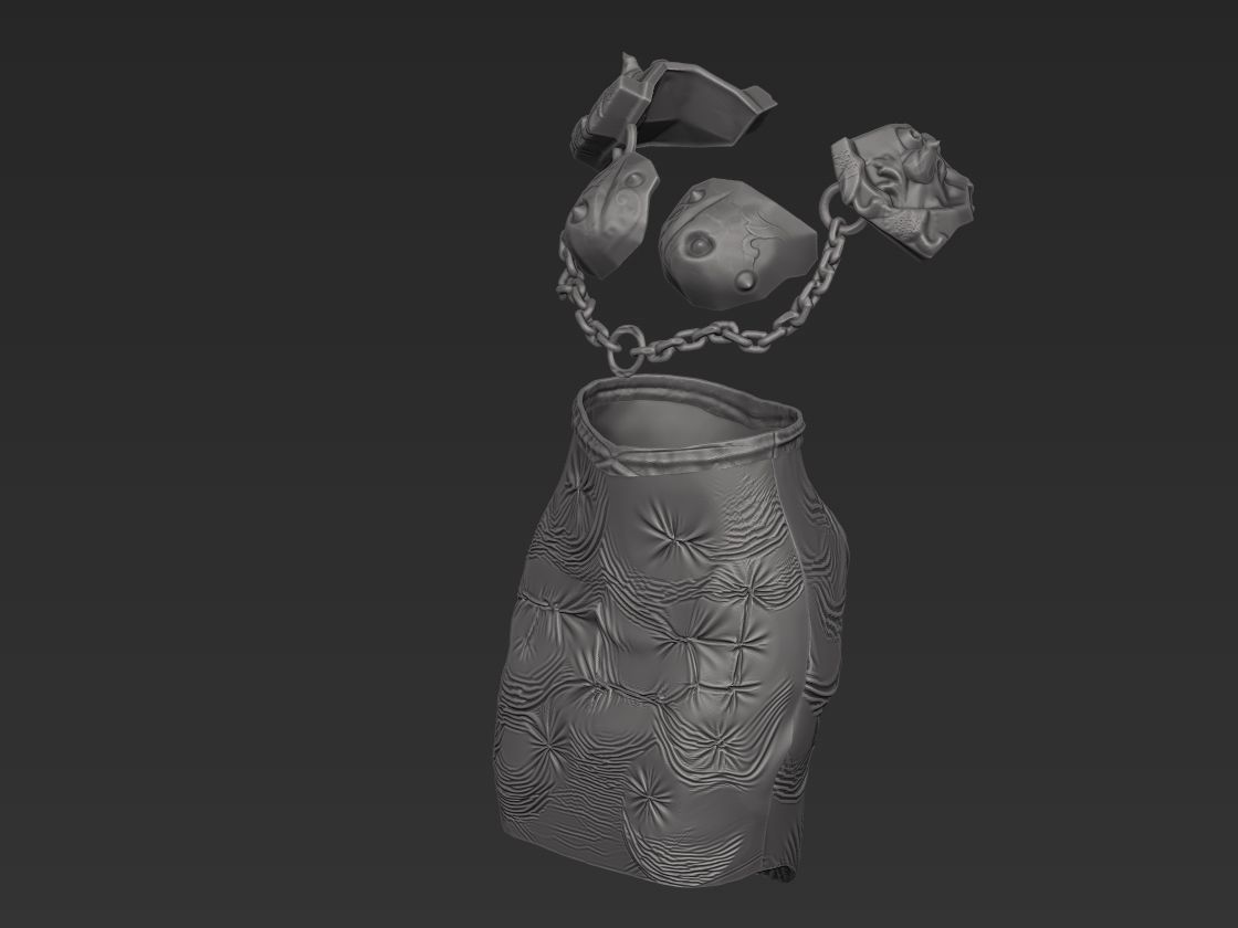 armor woman knight style 3D model_3