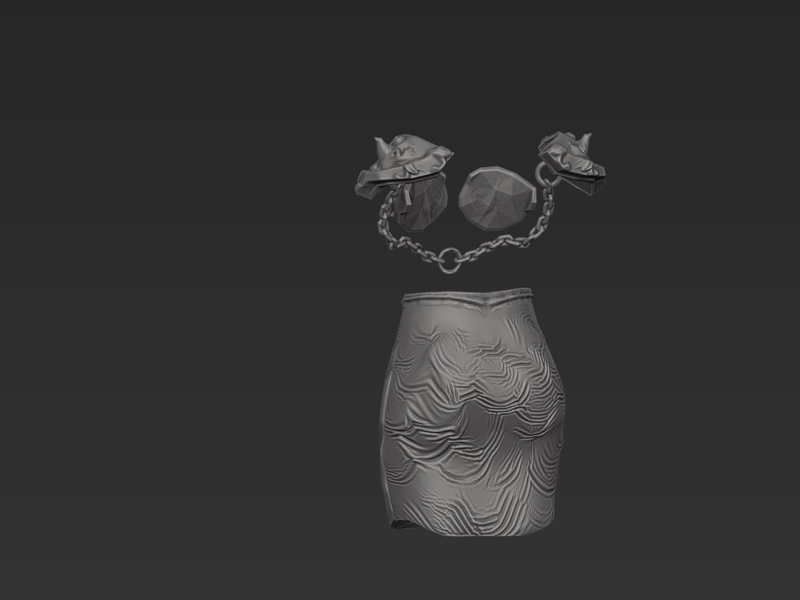 armor woman knight style 3D model_4