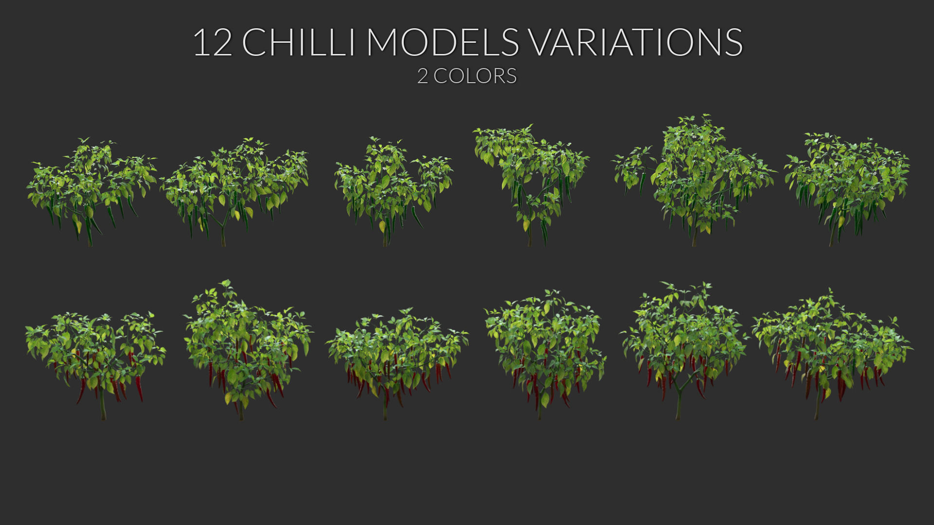 3D vegetables collection vol02 chilli Low-poly 3D model_5