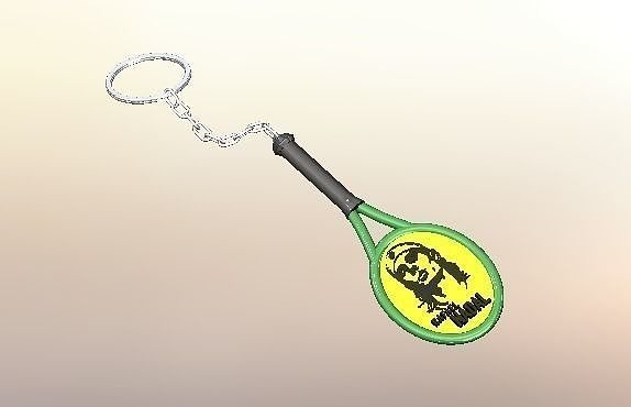 Rafael Nadal Tennis Keychain 3D print model