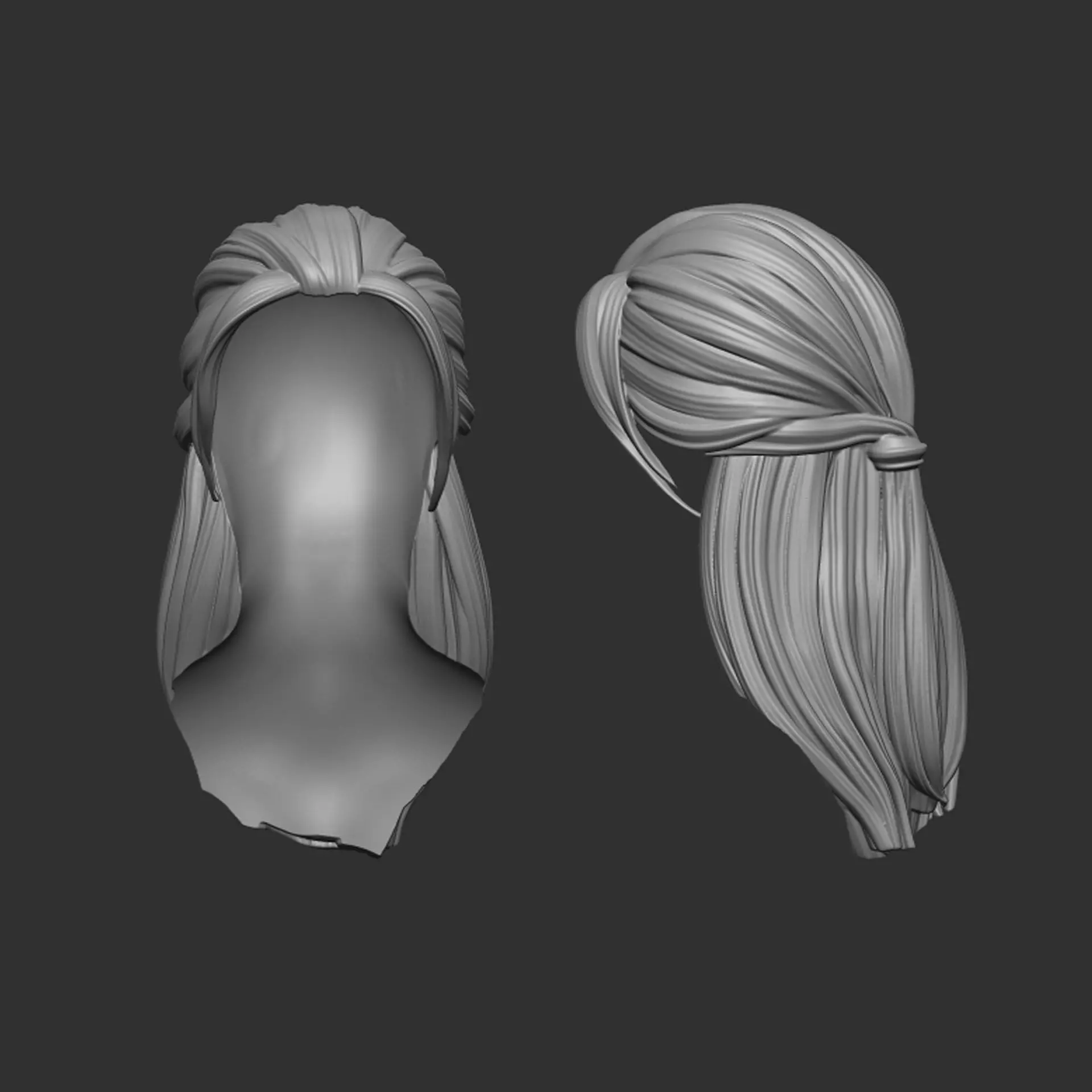 hair 5 3D print model_0