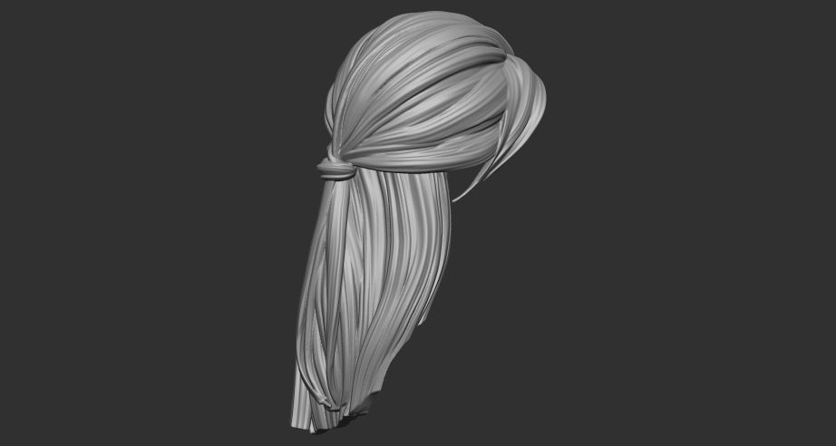 hair 5 3D print model_7