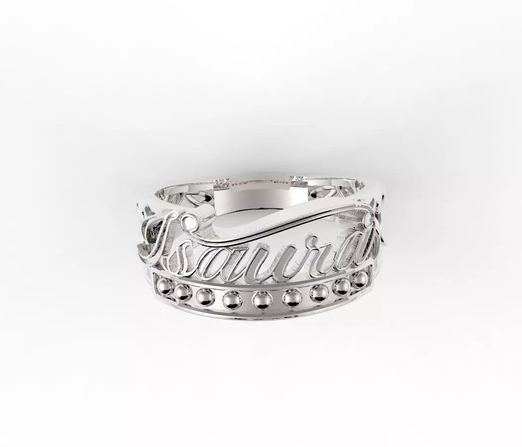 isaura ring name 3D print model