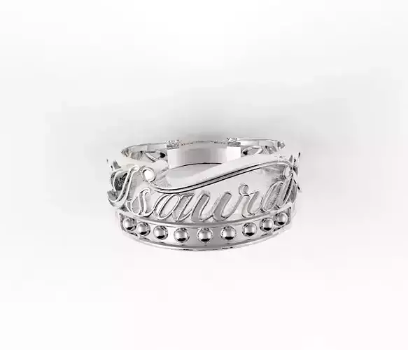 isaura ring name 3D print model
