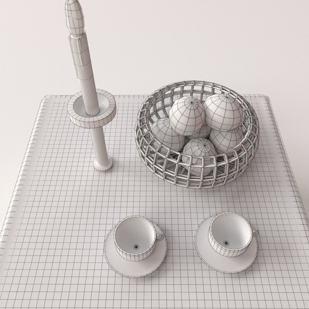 Dining Scene 3D model_4