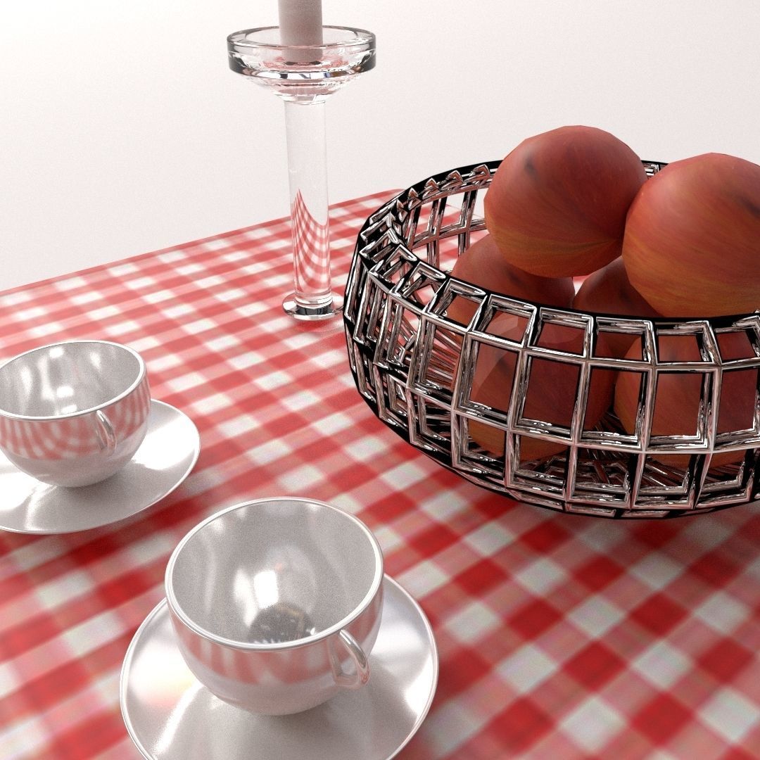 Dining Scene 3D model_2