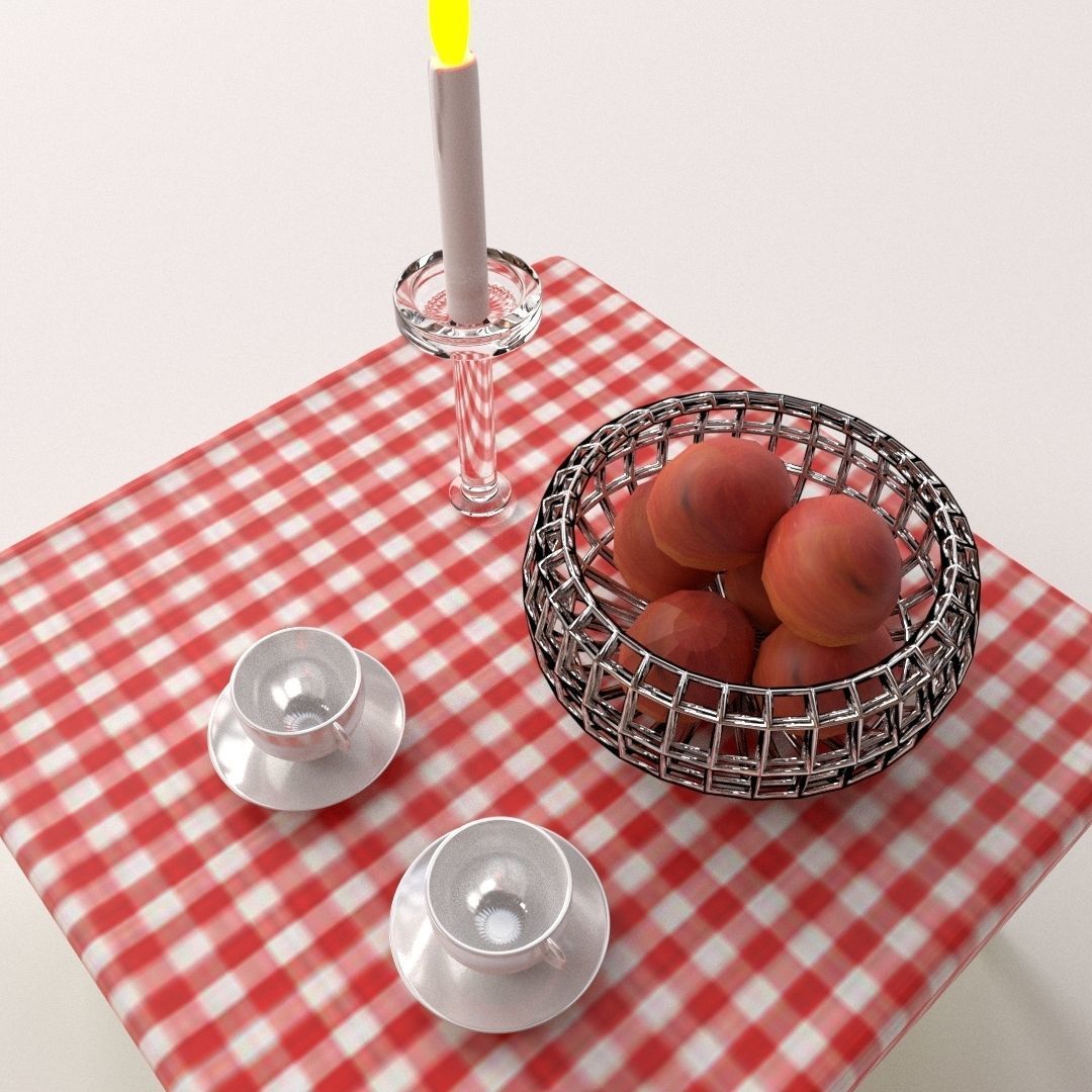 Dining Scene 3D model_1