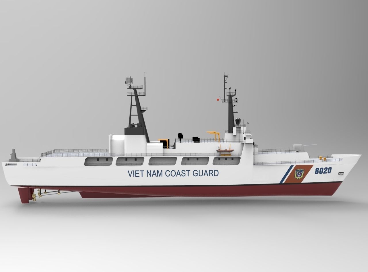 Coast guard ship 3D model_3