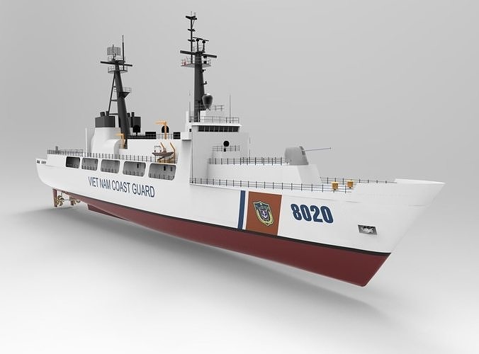 Coast guard ship 3D model