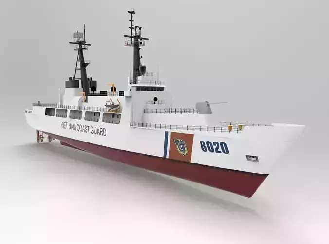 Coast guard ship 3D model