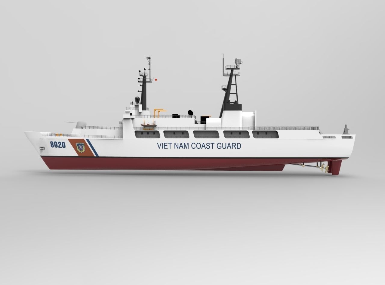 Coast guard ship 3D model_7