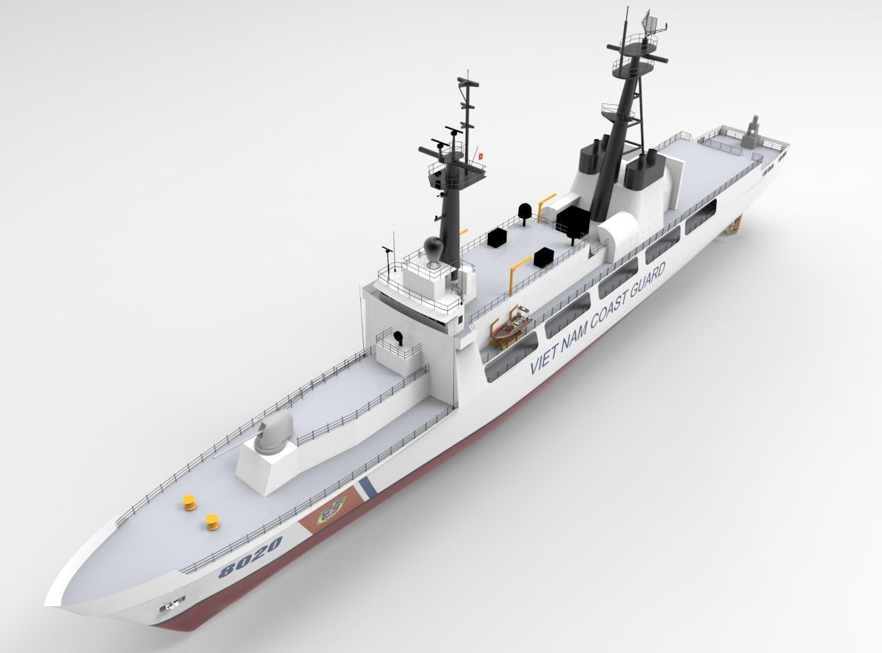 Coast guard ship 3D model_5