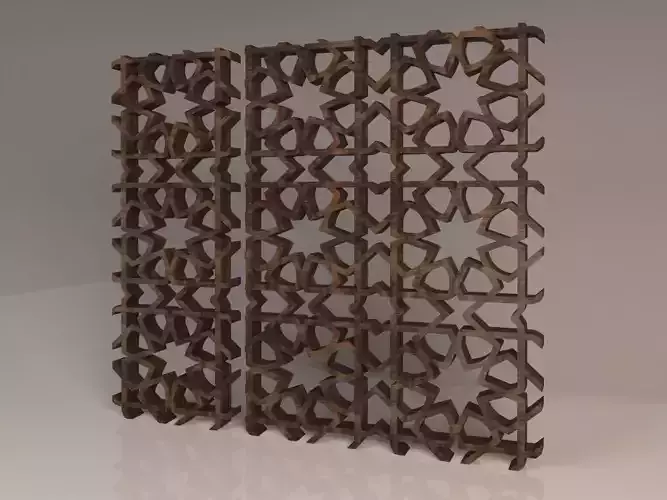 Mashrabieh Islamic Pattern  Free 3D model