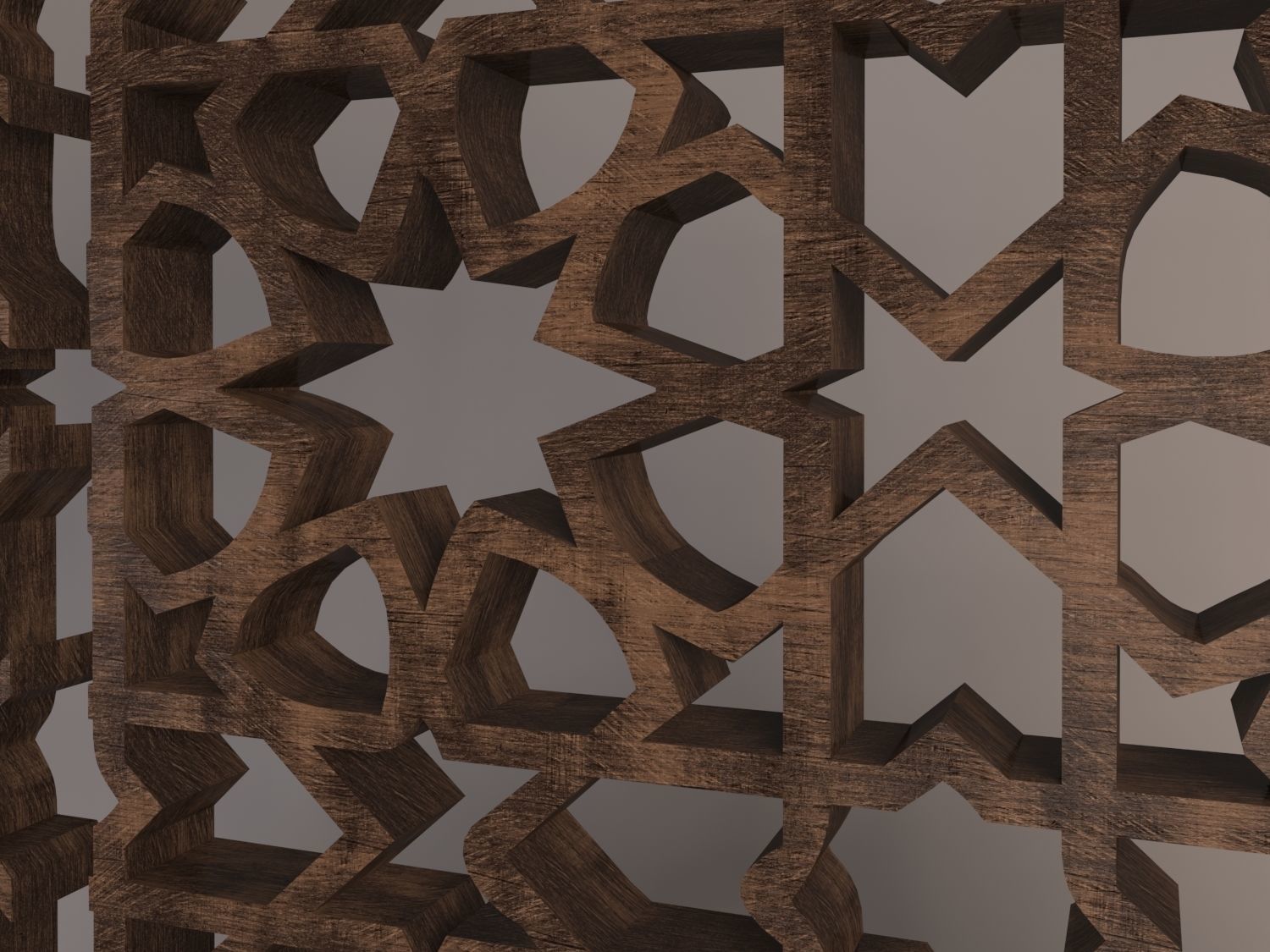 Mashrabieh Islamic Pattern  Free 3D model_2