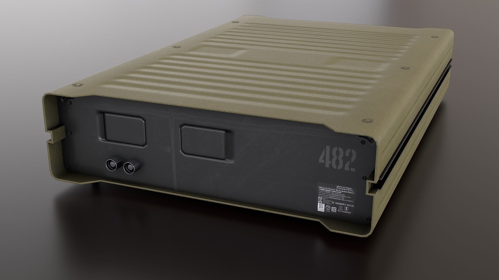 Military Radio Communication Device Low-poly 3D model_9