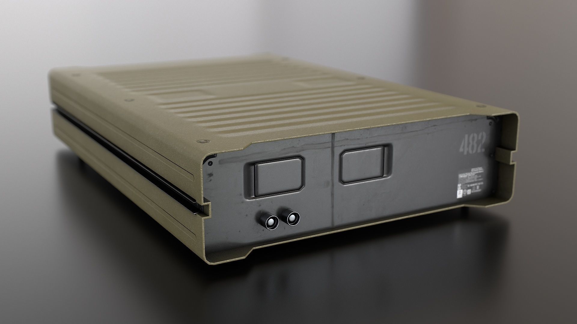 Military Radio Communication Device Low-poly 3D model_11