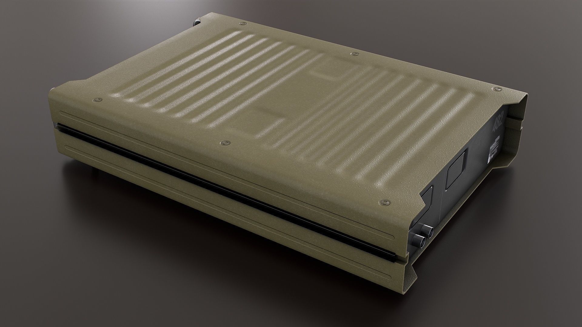 Military Radio Communication Device Low-poly 3D model_8