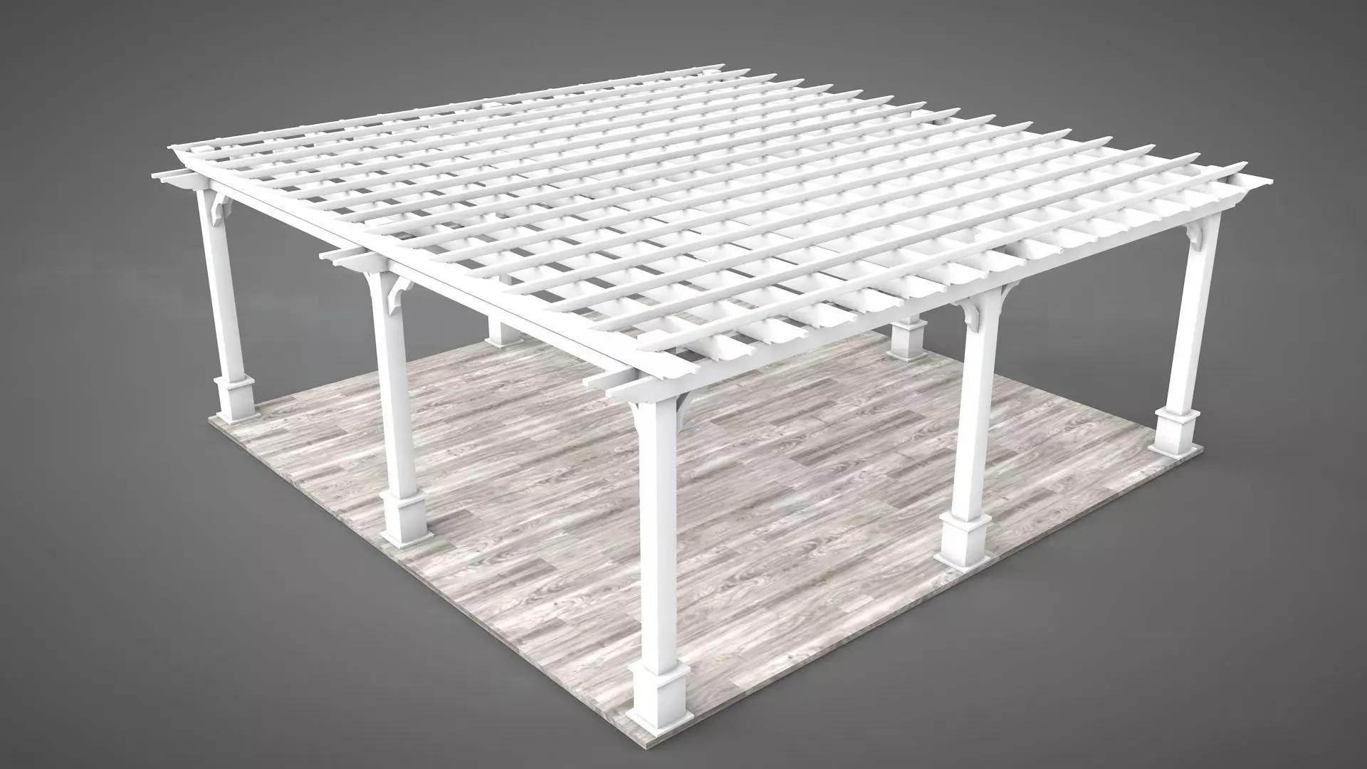 Gazebo 1 pergola 3D model_0