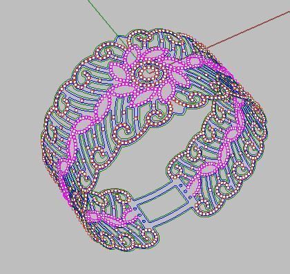 cuff cnc machine cut cuff Design 3D print model_1