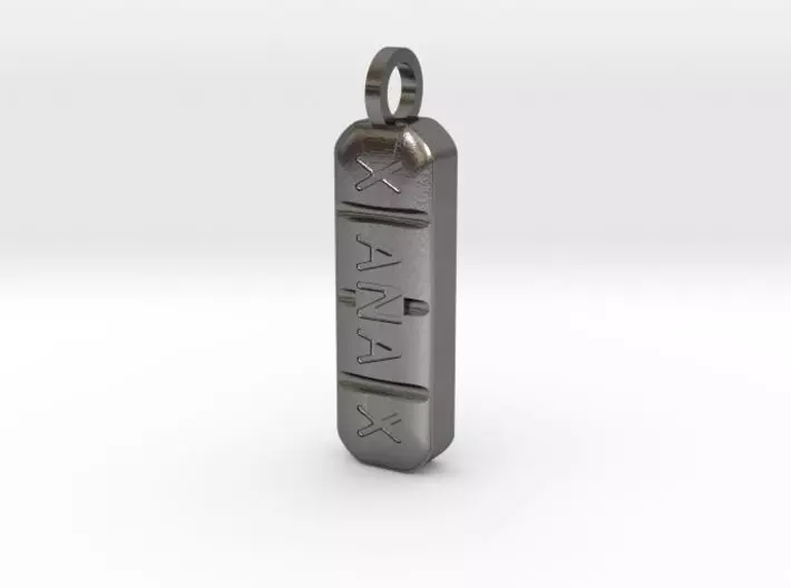 Xanax 2mg pendant 3D print model