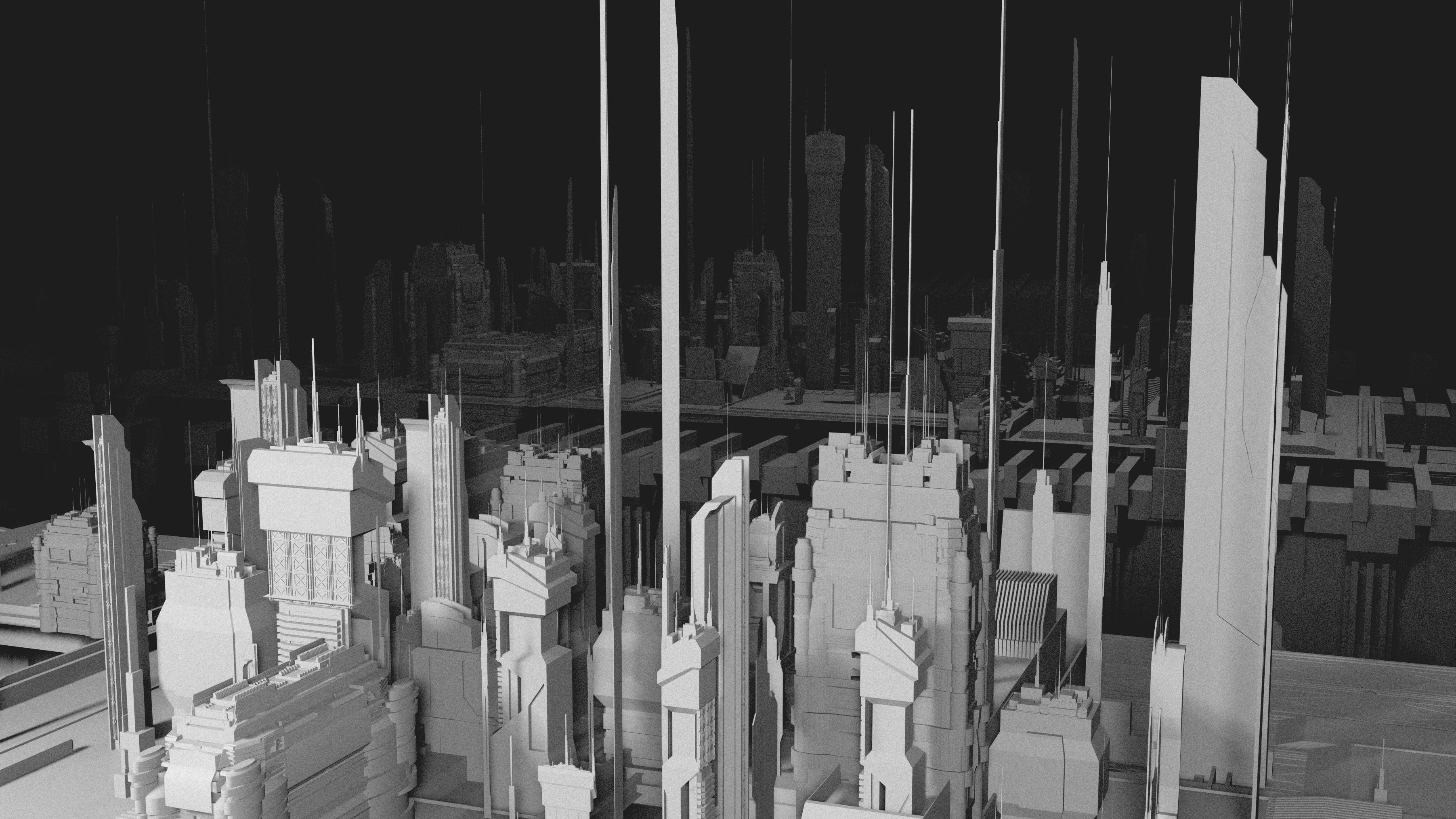 SciFi City Pack 3D model_3