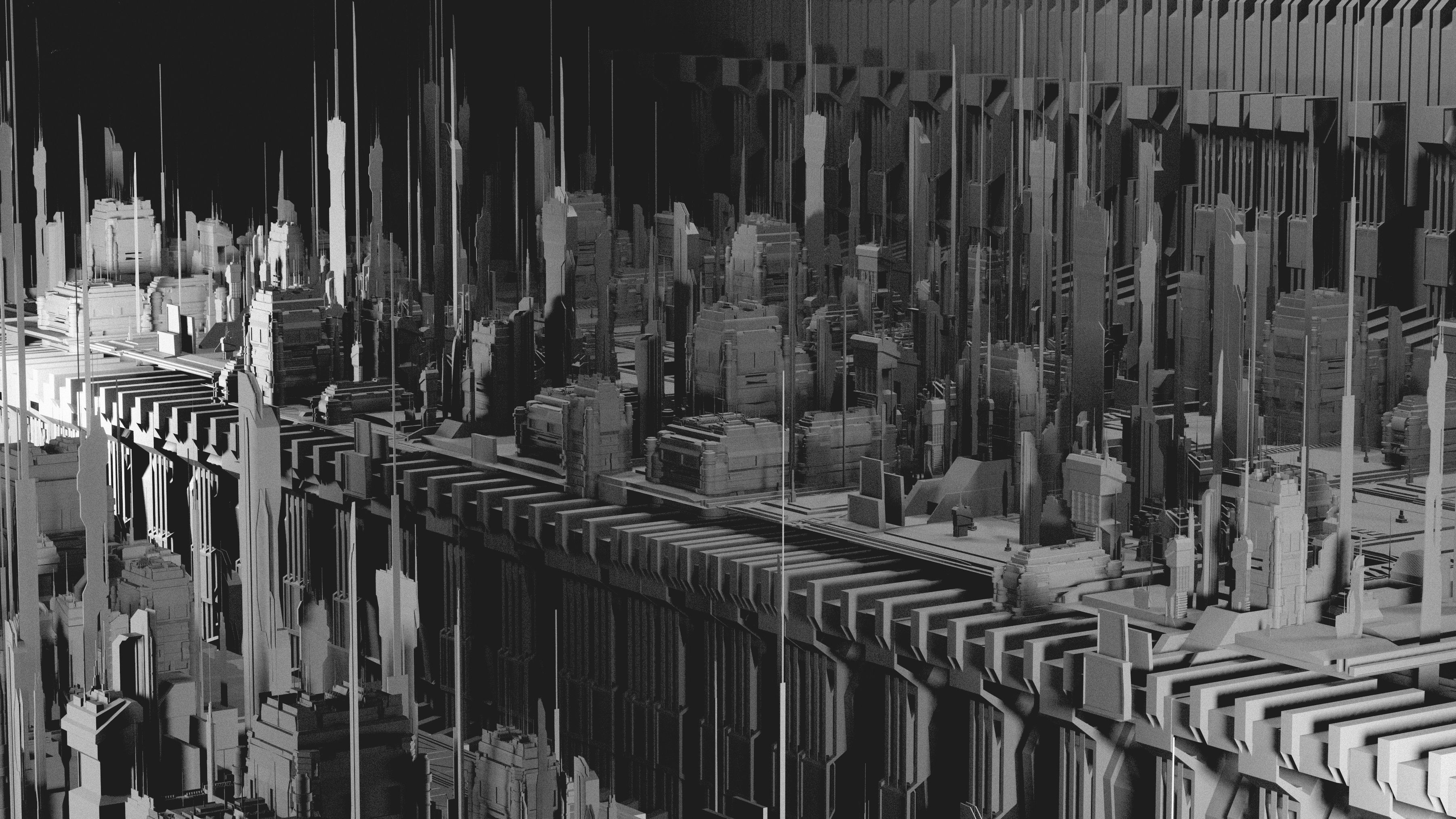 SciFi City Pack 3D model_2