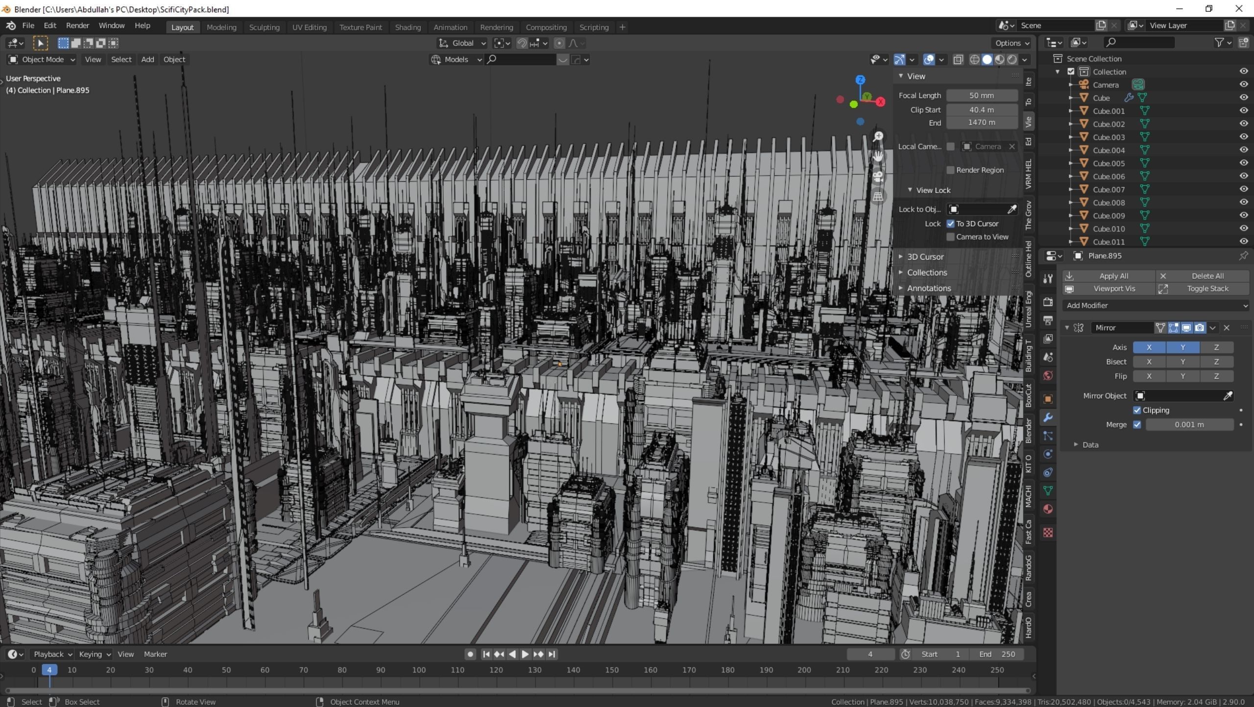 SciFi City Pack 3D model_7