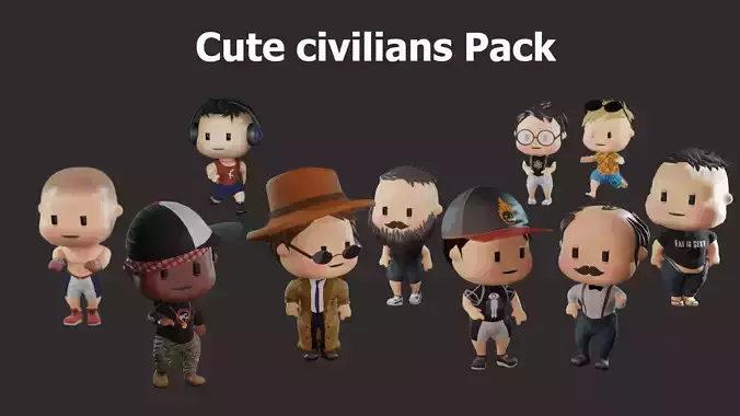 Cute civilian boys pack