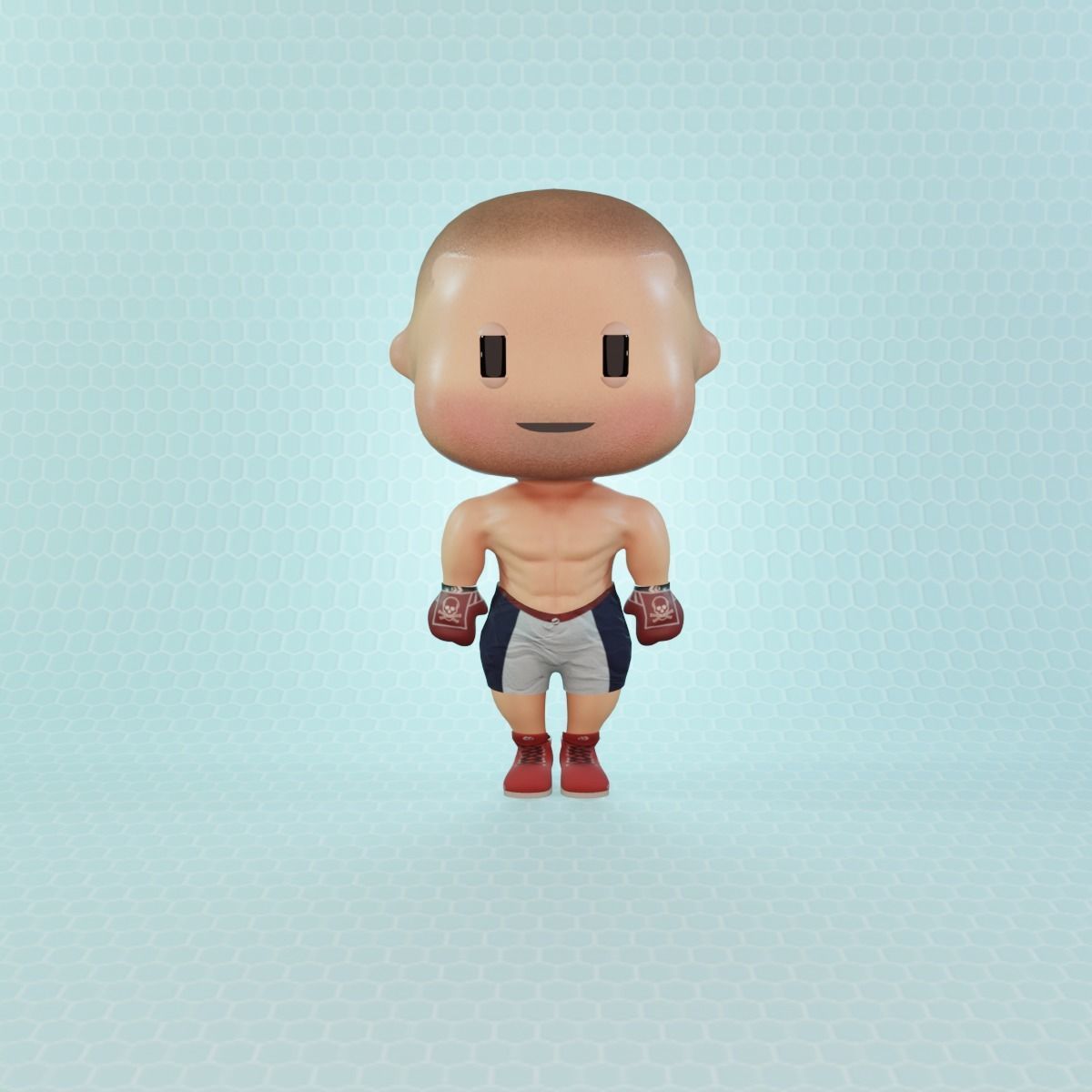 Cute civilian boys pack Low-poly 3D model_5