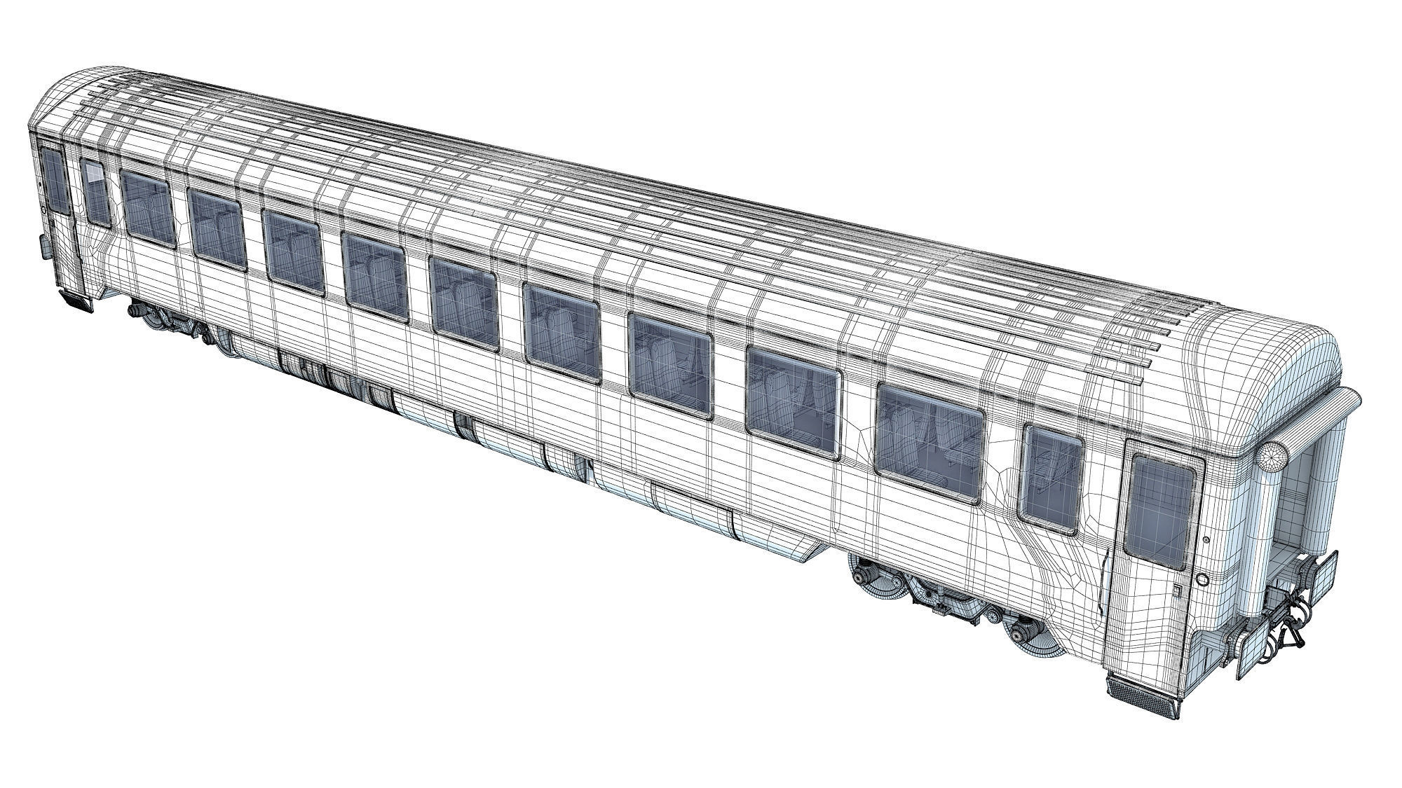 Passenger Car 9 3D model_13