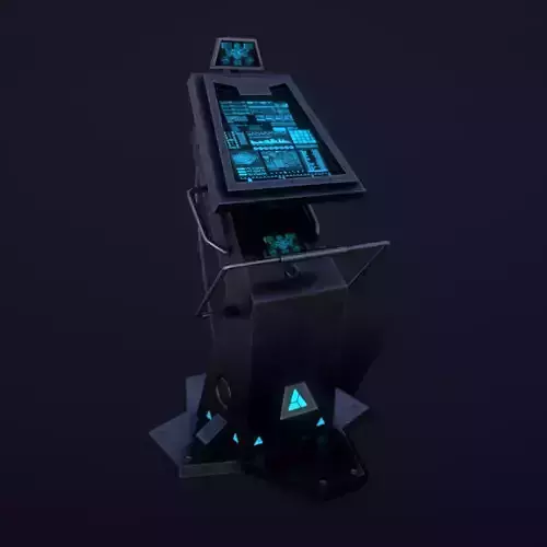 Sci-Fi Console-Computer Low-poly 3D model