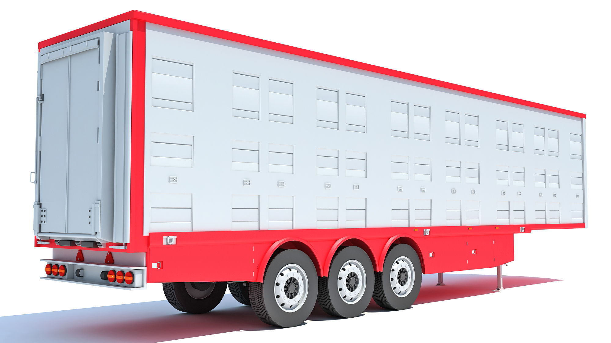 Animal Transport Trailer 3D model_5