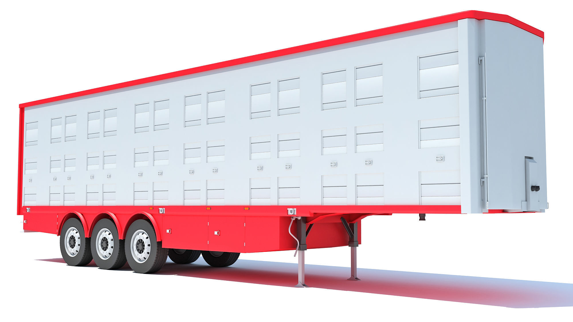 Animal Transport Trailer 3D model_8